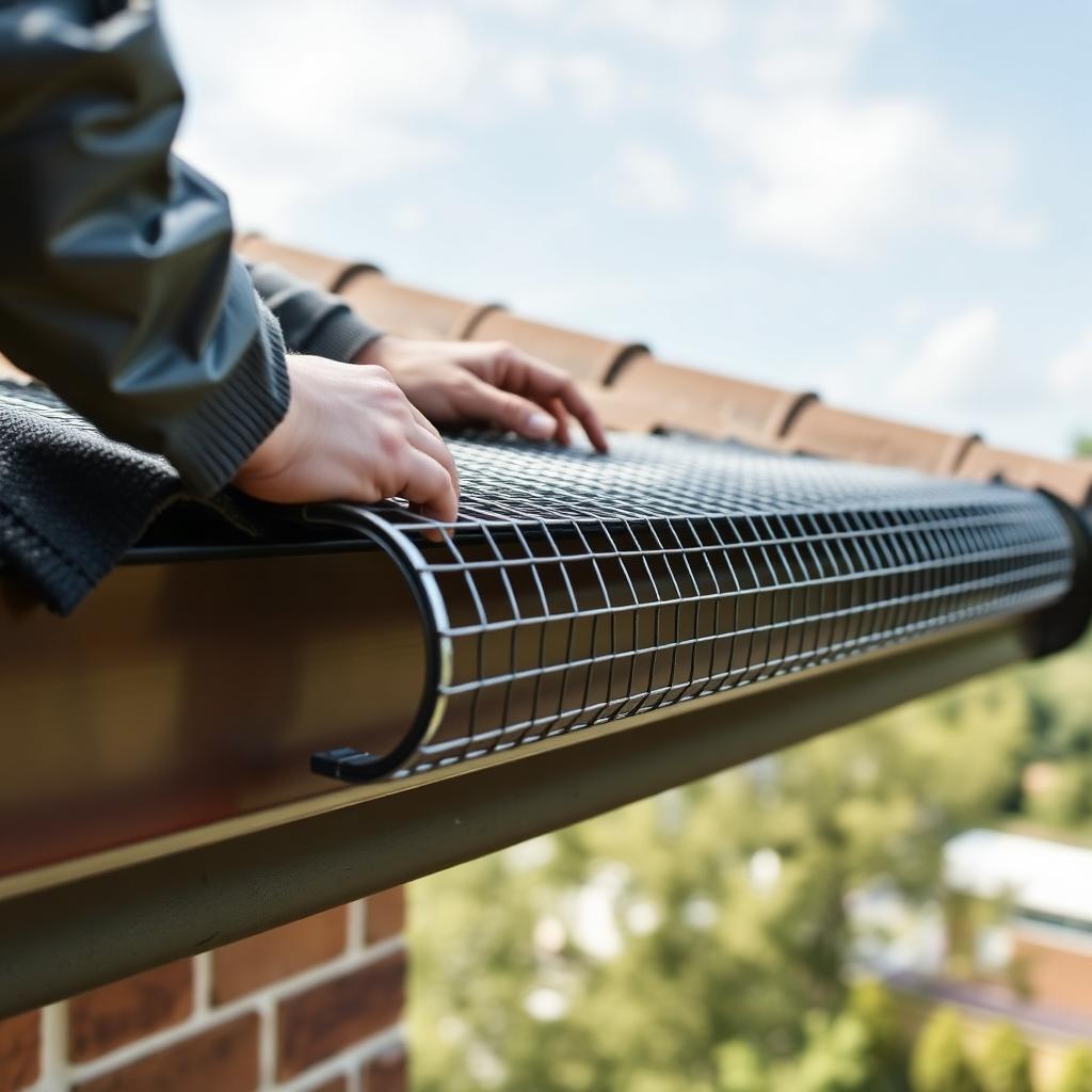 Pose de grilles de chéneau pour gouttières à Grenoble
